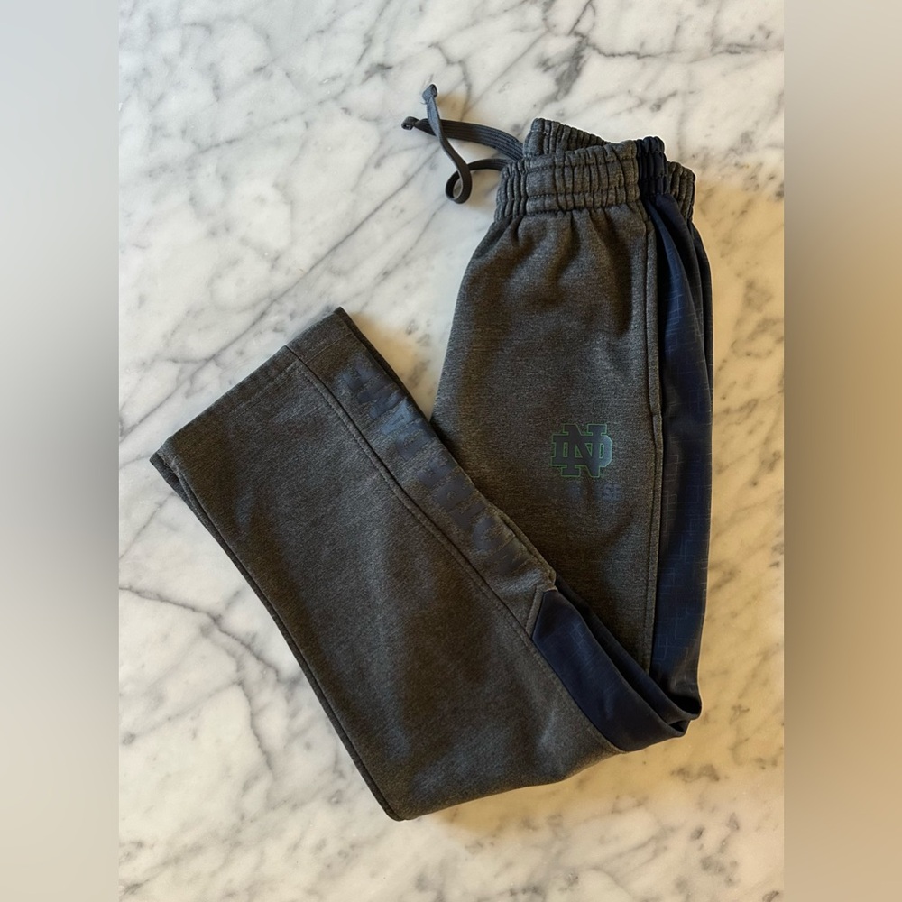 Gray & Blue NOTRE DAME Sweatpants by Colosseum - Youth Size Large (16-18)